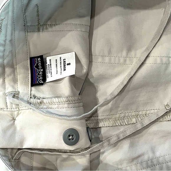PATAGONIA Women’s Convertible Length Pants Tan Size 8  Tan Outdoor Hiking - Picture 7 of 9